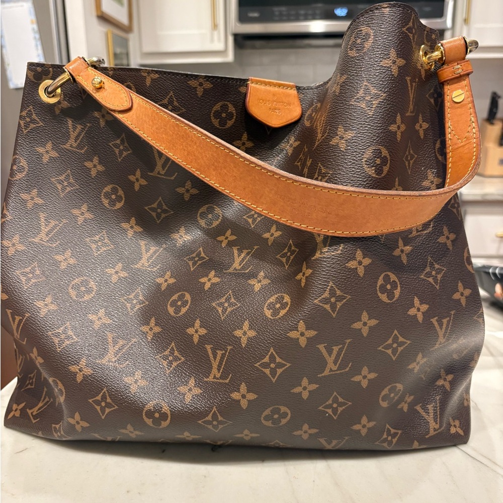 Louis Vuitton “Grateful”, Brown and Tan Monogram Shoulder Bag